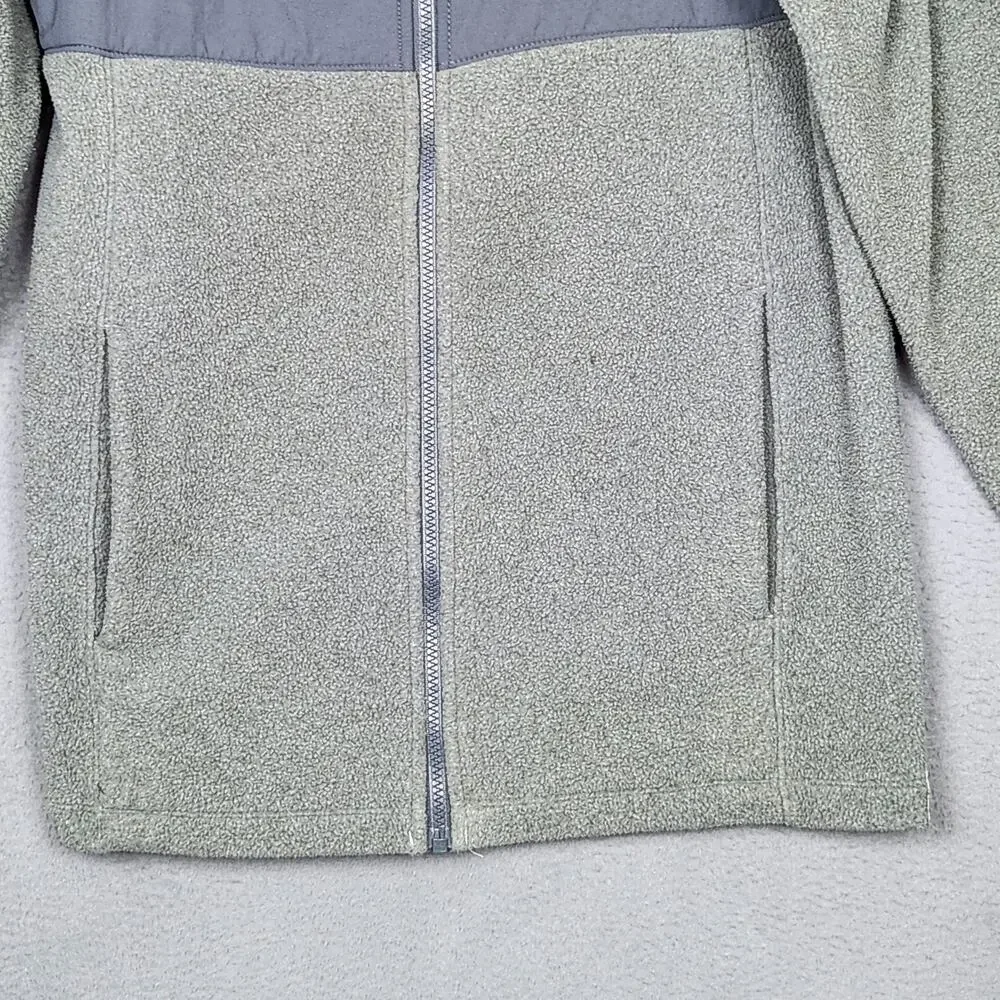NORTH FACE Jacket Youth XL 18/20 Gray Full Zip Fleece Outdoor Layer NF0A4P9Q DYY